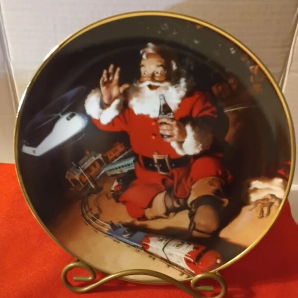 1994 Coca Cola Collector plate titled A Coke and a Smile limited edition fine po - Picture 1 of 4